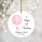 Hot Air Balloon Baby Girl Ornament