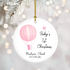 Hot Air Balloon Baby Girl Ornament