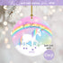 Rainbow Unicorn Ornament