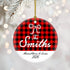 Buffalo Plaid Family Ornament