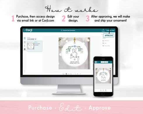 Oh Baby! Pregnancy Announcement Ornament