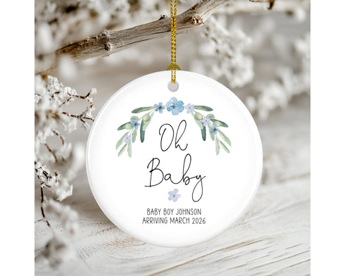 Oh Baby! Pregnancy Announcement Ornament