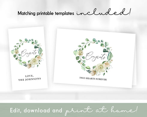 Ivory Rose Wreath Married