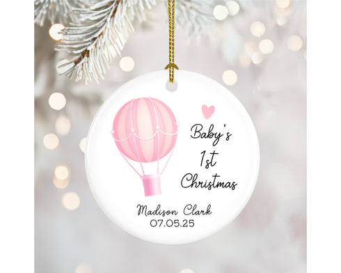 Hot Air Balloon Baby Boy Ornament