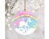 Rainbow Unicorn Ornament