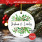 Evergreen & Holly Couples Ornament